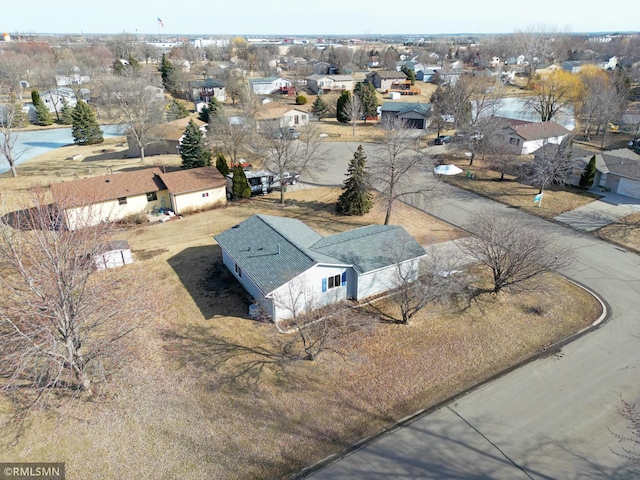 drone / aerial view with a residential view