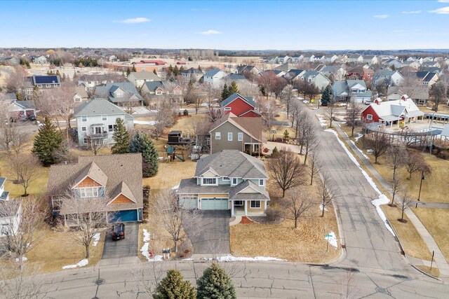 bird's eye view with a residential view