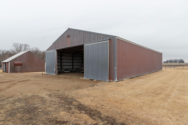 view of pole building