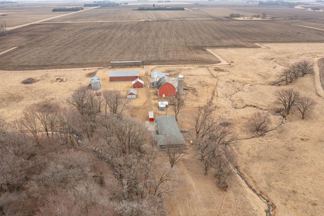 bird's eye view with a rural view