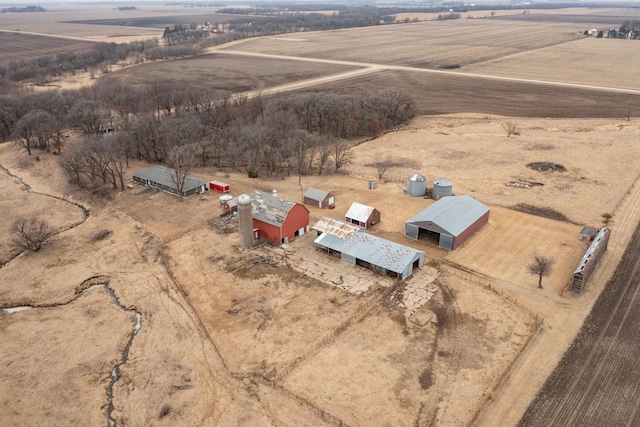 drone / aerial view featuring a rural view