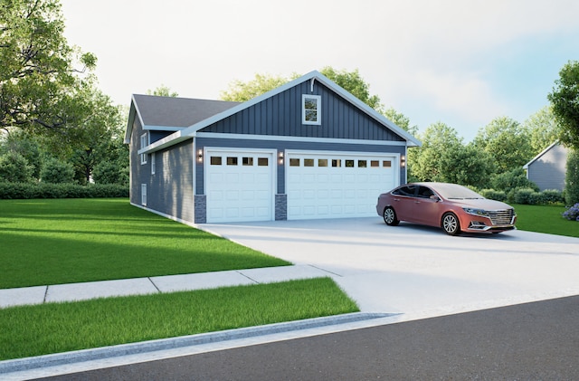 garage with concrete driveway