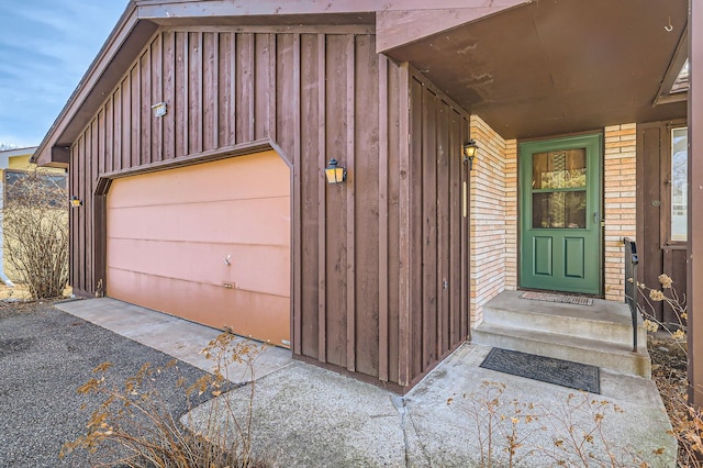 garage with driveway