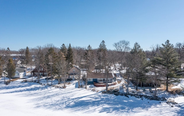 view of snowy aerial view