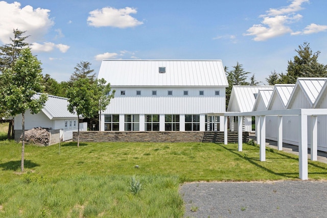 2049 Broadway St, Marine On Saint Croix, MN 55047 - back of house with a yard and a metal roof