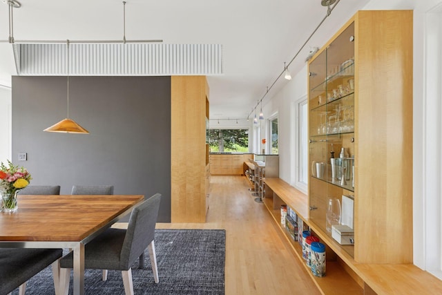 2049 Broadway St, Marine On Saint Croix, MN 55047 - dining space with wood finished floors and track lighting