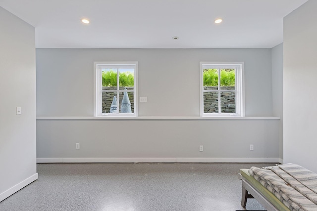 2049 Broadway St, Marine On Saint Croix, MN 55047 - unfurnished bedroom featuring multiple windows, recessed lighting, and speckled floor