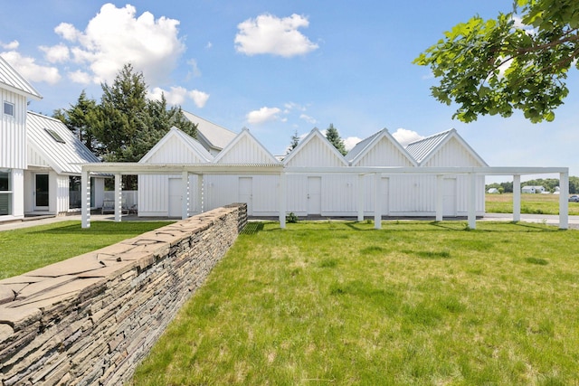 2049 Broadway St, Marine On Saint Croix, MN 55047 - view of green lawn with a patio