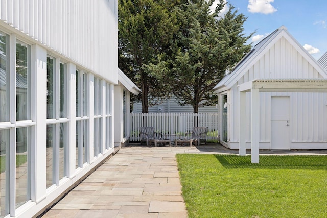 2049 Broadway St, Marine On Saint Croix, MN 55047 - view of yard featuring a patio area and an outdoor structure
