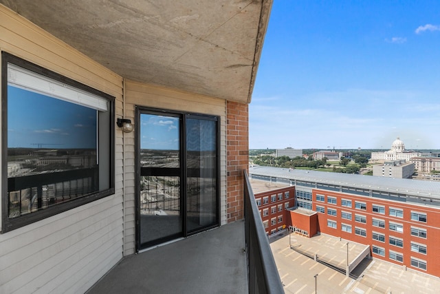 balcony with a view of city