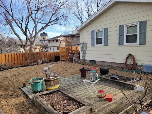 deck with fence