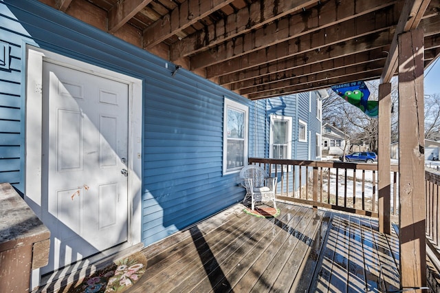 view of wooden deck