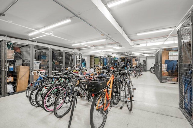 garage with bike storage