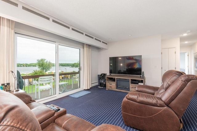 5430 Three Points Blvd Unit 131, Mound, MN 55364 - living area with carpet and a baseboard heating unit