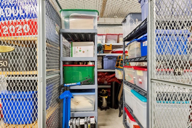 view of storage room