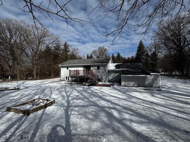 exterior space with a deck