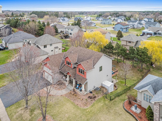 aerial view featuring a residential view