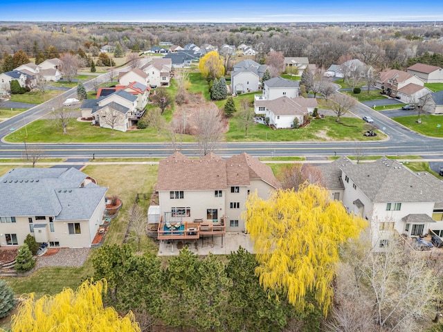 drone / aerial view featuring a residential view