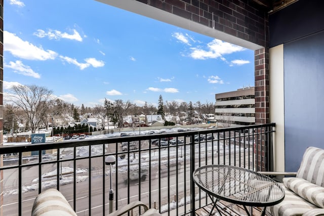 balcony with a residential view