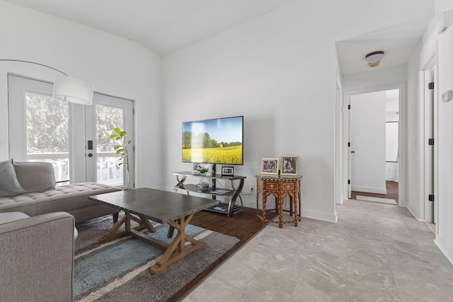 living room with baseboards