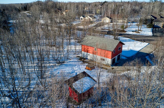 view of snowy aerial view