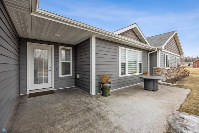 exterior space with a patio