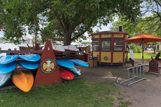 view of play area with a lawn