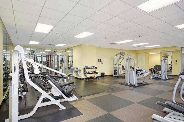 929 Portland Ave Unit 309, Minneapolis, MN 55404 - gym with a drop ceiling