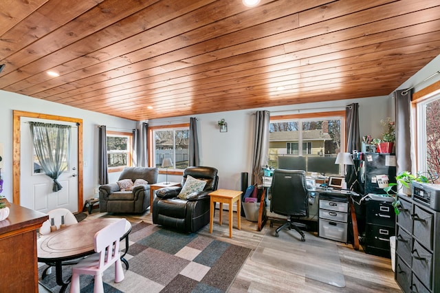 1422 24th Ave S, Moorhead, MN 56560 - office area featuring wood ceiling and wood finished floors