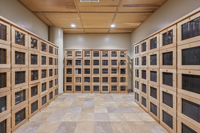 view of wine cellar