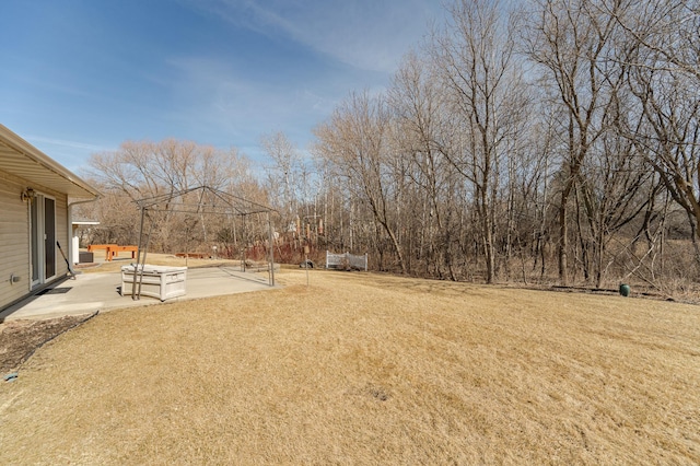 view of yard with a patio