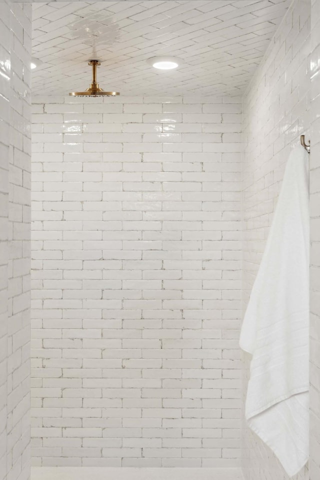 room details with tiled shower