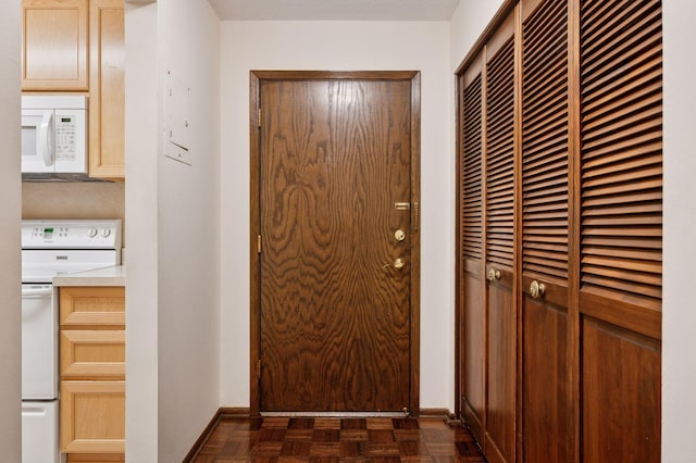 entryway with baseboards