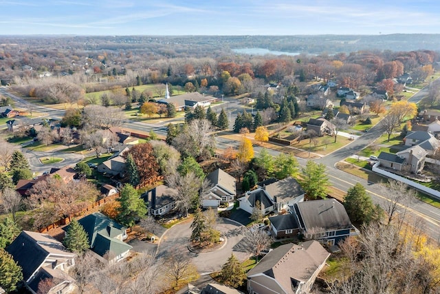 bird's eye view with a residential view