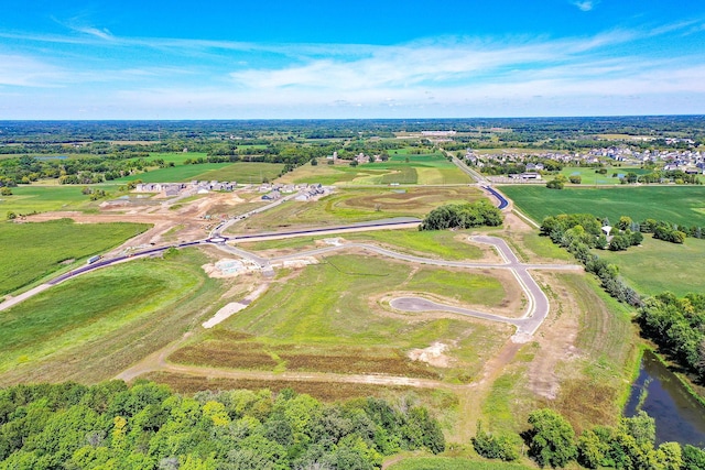 aerial view featuring a rural view
