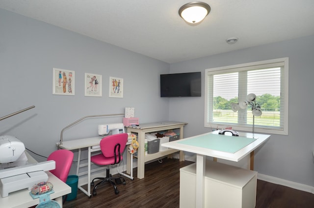 324 Bluebird Dr NW, Isanti, MN 55040 - office space featuring dark wood-style flooring and baseboards