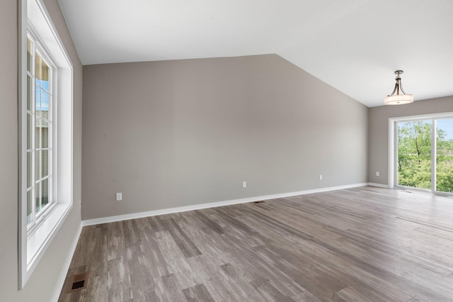1003 Misty Meadow Blvd, Buffalo, MN 55313 - unfurnished room featuring lofted ceiling, wood finished floors, and baseboards