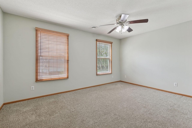 15374 Flower Way, Apple Valley, MN 55124 - carpeted spare room featuring a ceiling fan, a textured ceiling, and baseboards