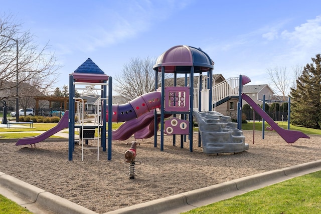 view of community jungle gym