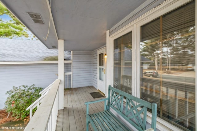 balcony featuring visible vents