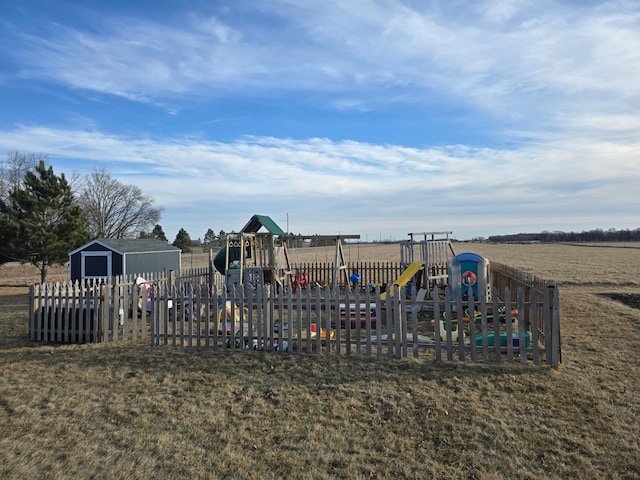 view of communal playground