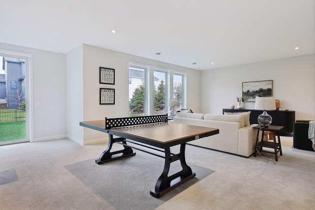 4640 Meadowview Ln, Minnetrista, MN 55331 - rec room with light carpet and recessed lighting
