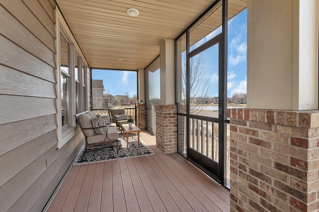 view of sunroom / solarium