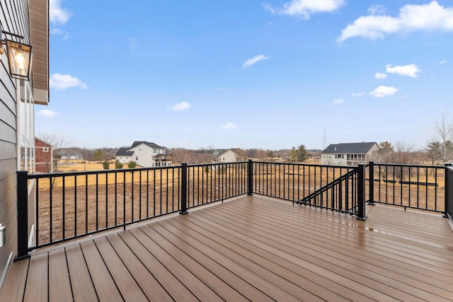 deck featuring a residential view