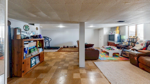 interior space featuring visible vents and tile patterned floors