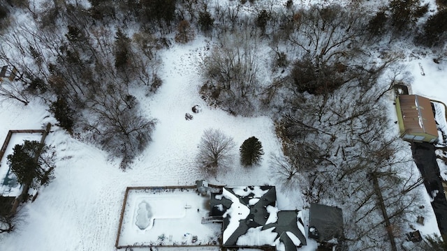 view of snowy aerial view