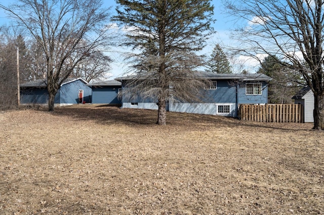 exterior space with fence