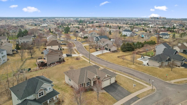 drone / aerial view with a residential view