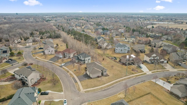 aerial view with a residential view