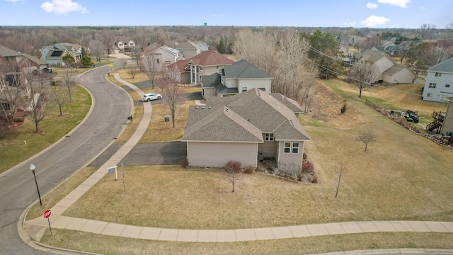 bird's eye view with a residential view